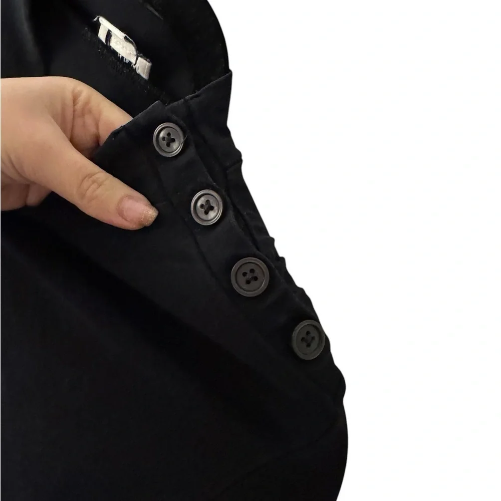 J.Crew Factory Mockneck bodysuit with button shoulders - Picture 5 of 6